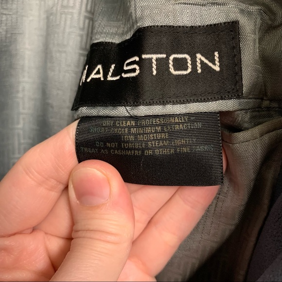 Vintage Halston Halo-Suede‎ Blue Suede Blazer - Picture 9 of 13